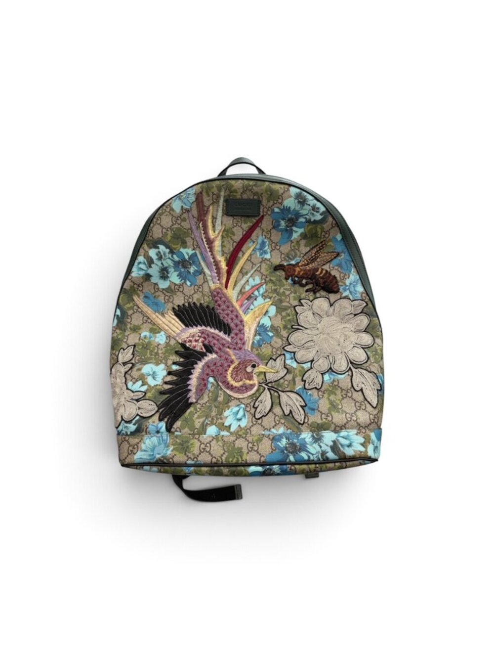Gucci GG Blooms Bird Embroidery Backpack(Authenticated By ENTRUPY)